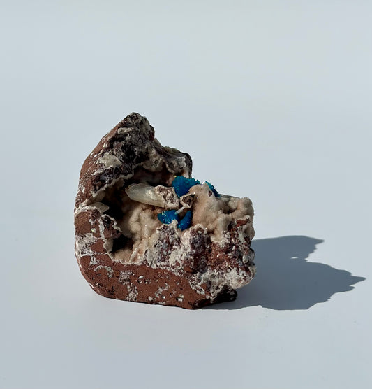 Cavansite & Micro Stillbite on Heulandite