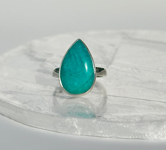 Amazonite Ring - Size Q