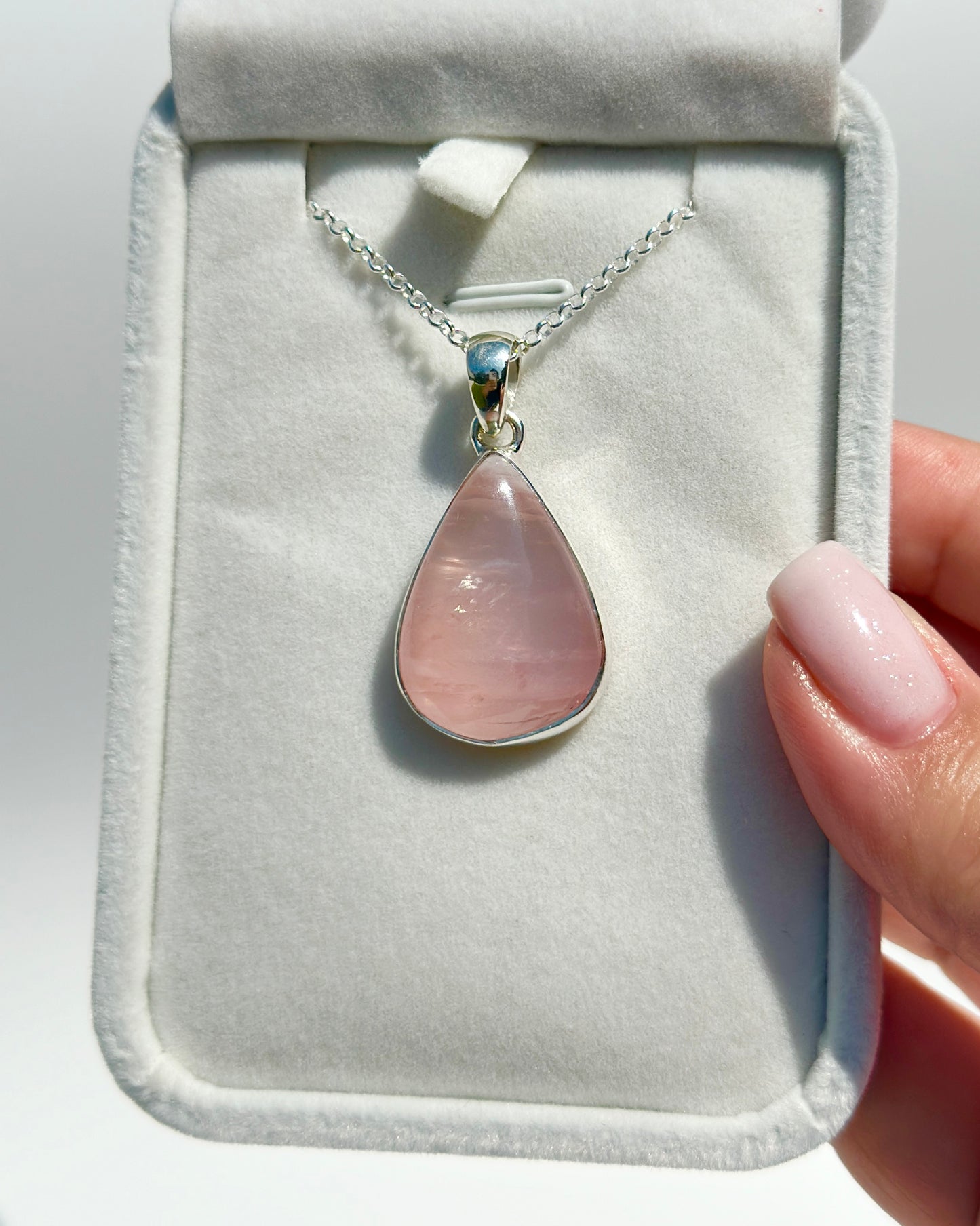 Gemmy Rose Quartz Pendant