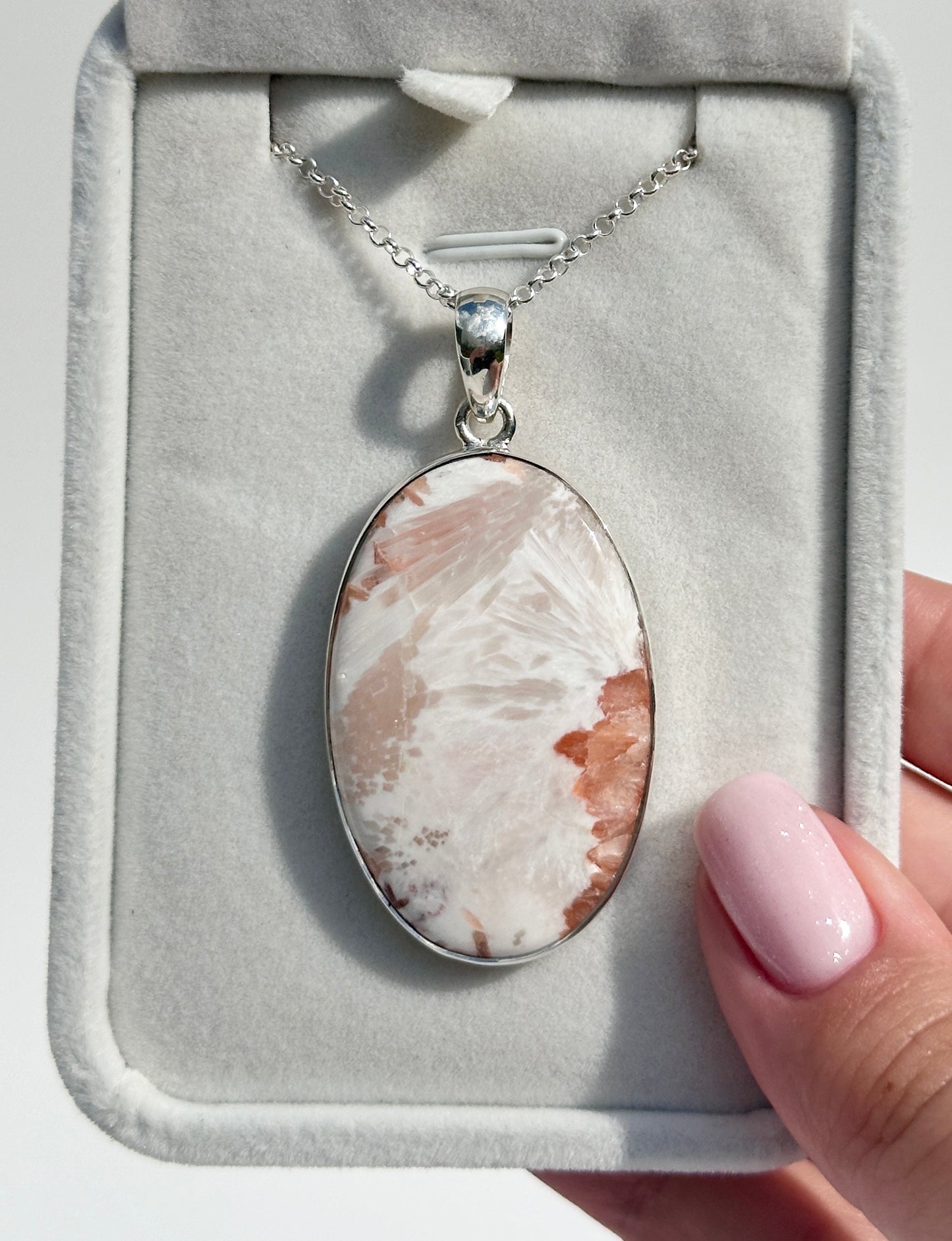 Pink Scolecite Pendant