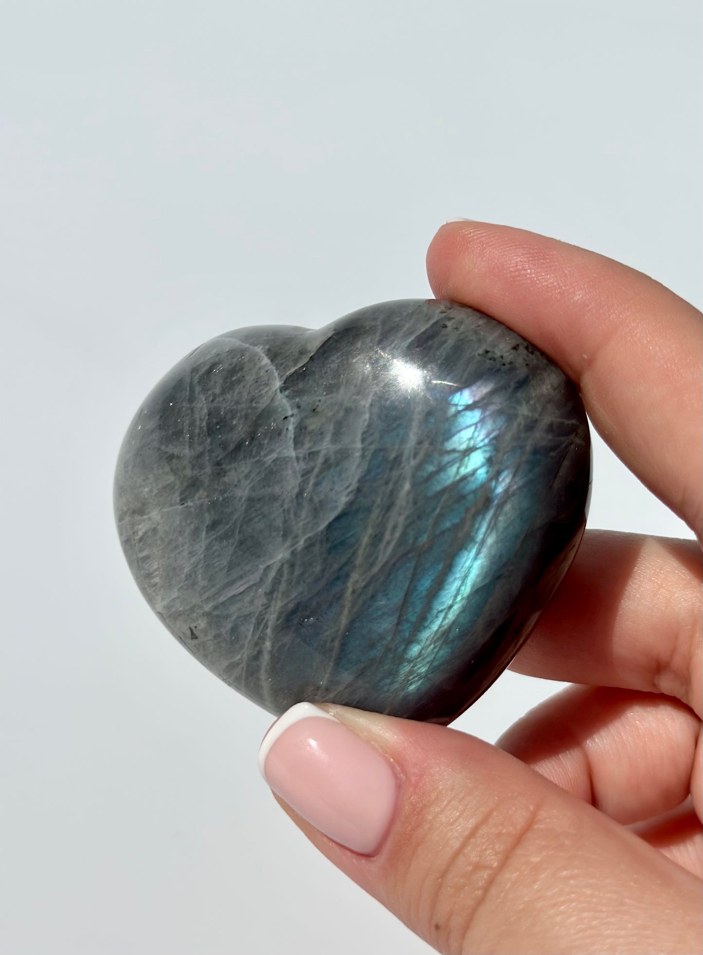 Mermaid Flash Labradorite Heart