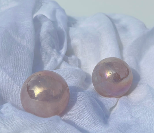 Aura Rose Quartz Small Sphere