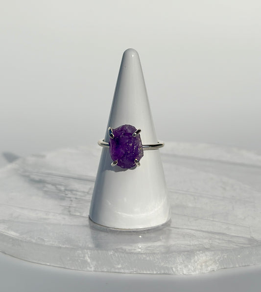 Raw Amethyst Ring - Various Sizes