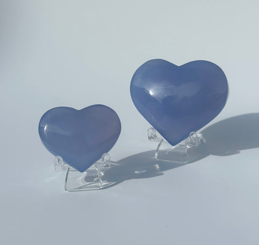 Blue Chalcedony Heart