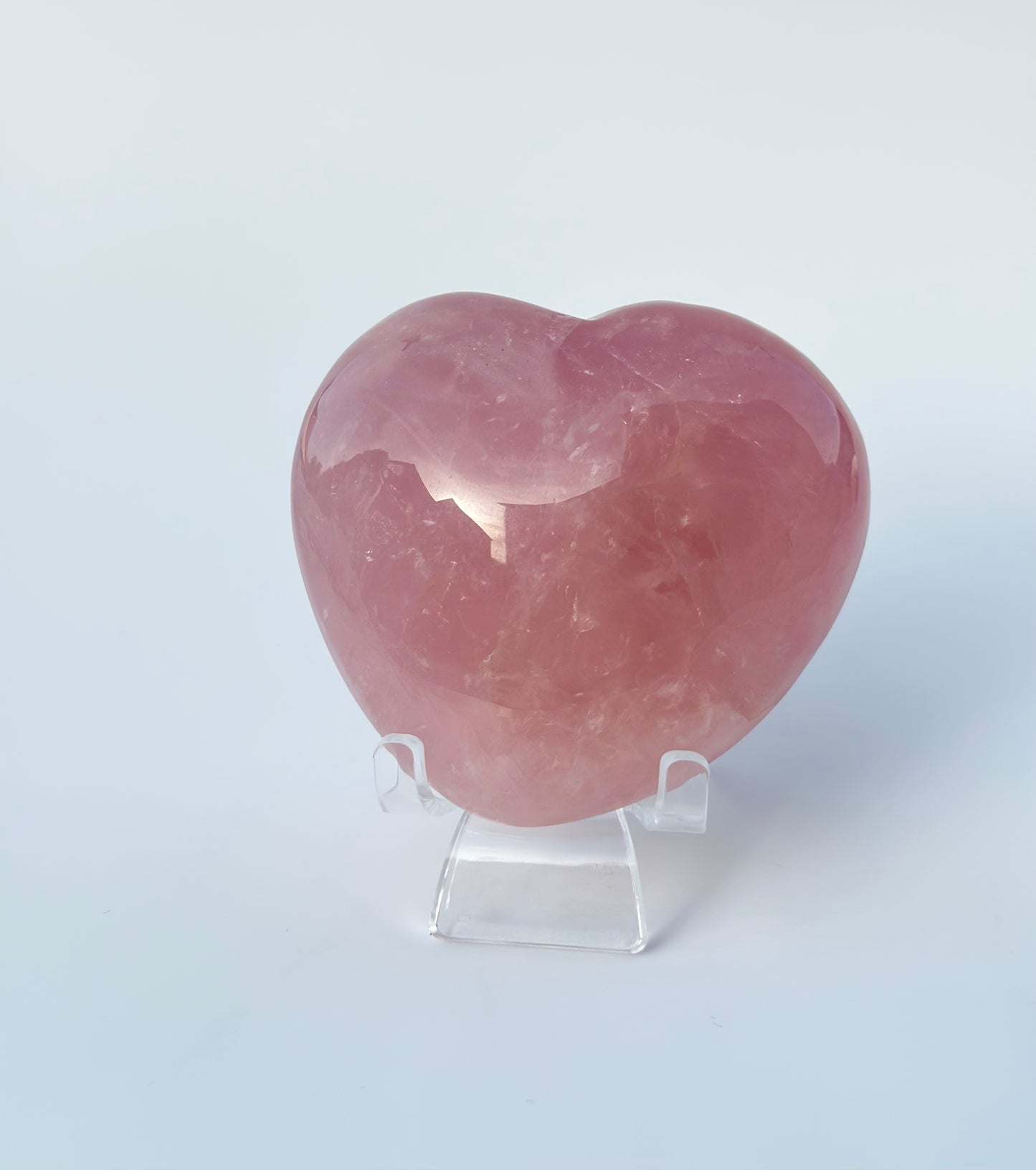 Rose Quartz Puff Heart