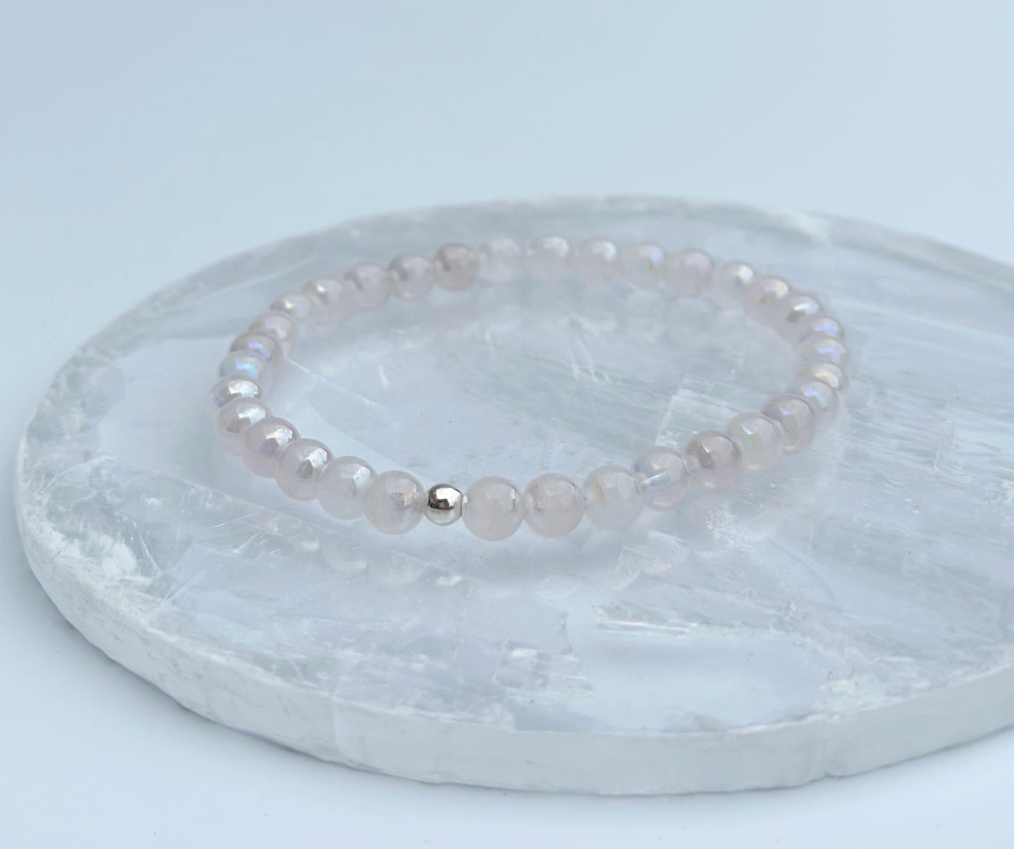 Light Aura Rose Quartz Bracelet