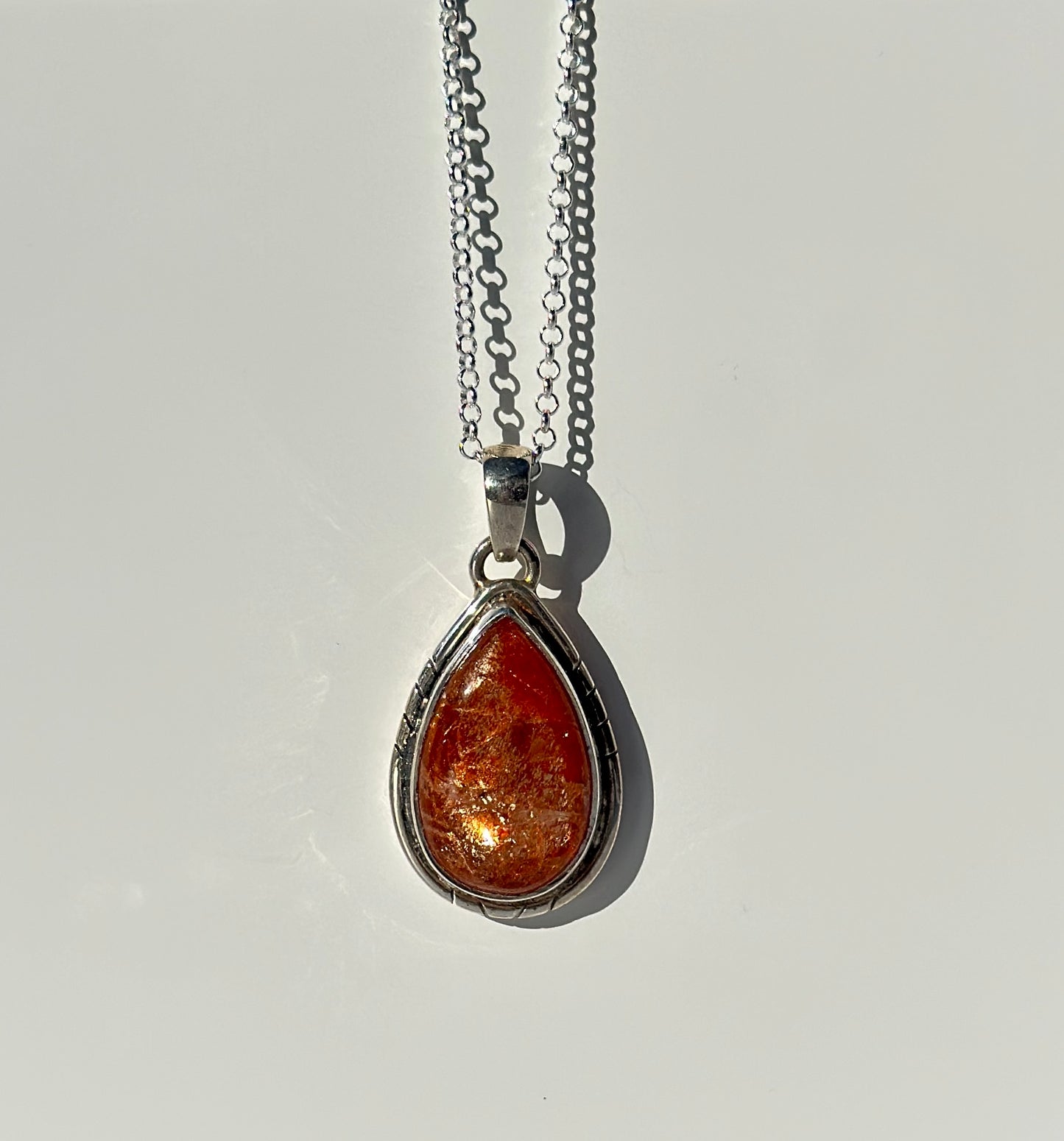 AA Grade Flashy Sunstone Pendant