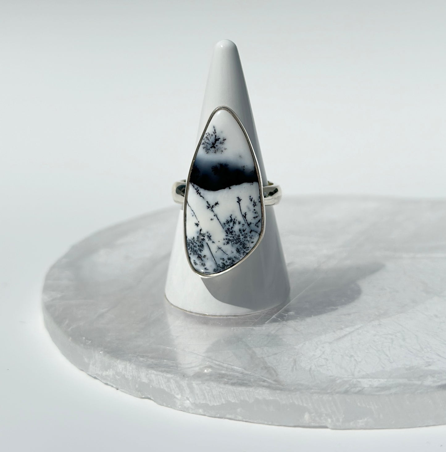 Dendritic Opal Ring - Adjustable