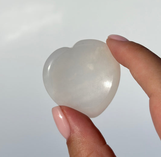 Clear Quartz Heart Worry Stone