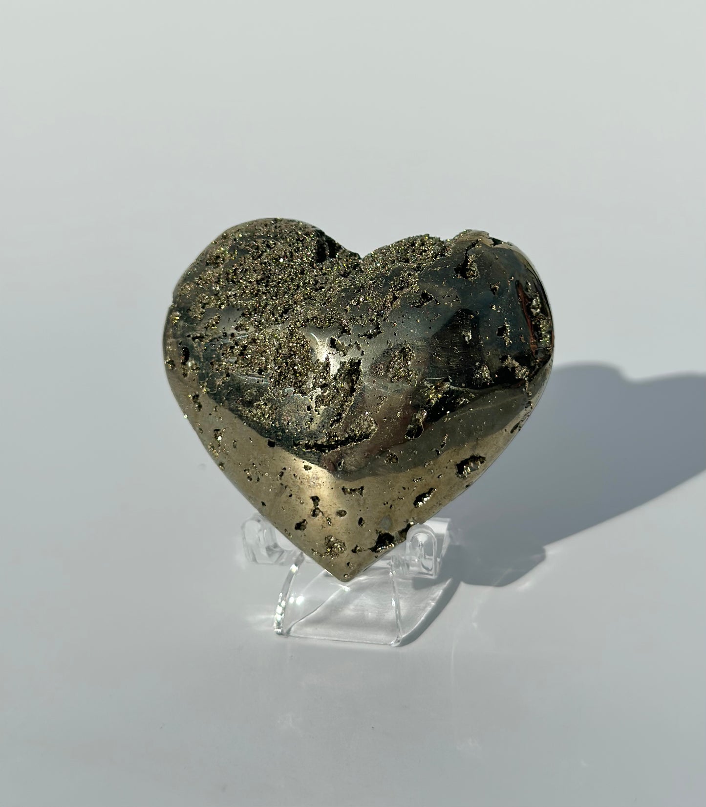 Druzy Pyrite Heart