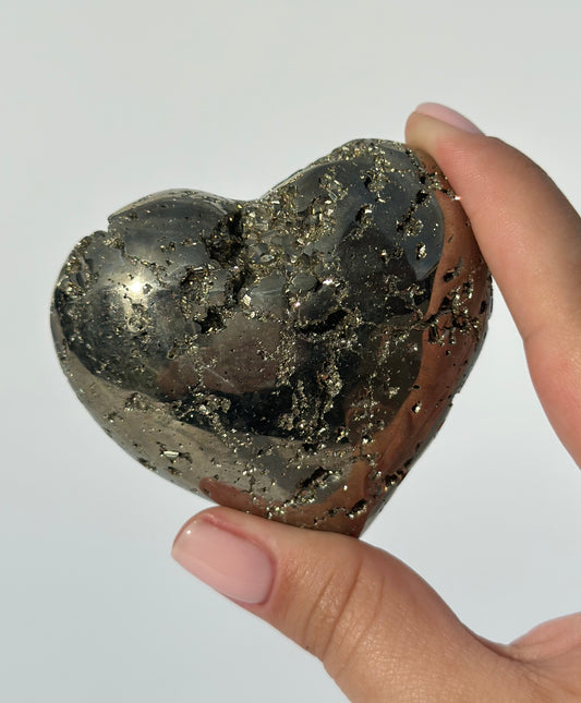 Druzy Pyrite Heart