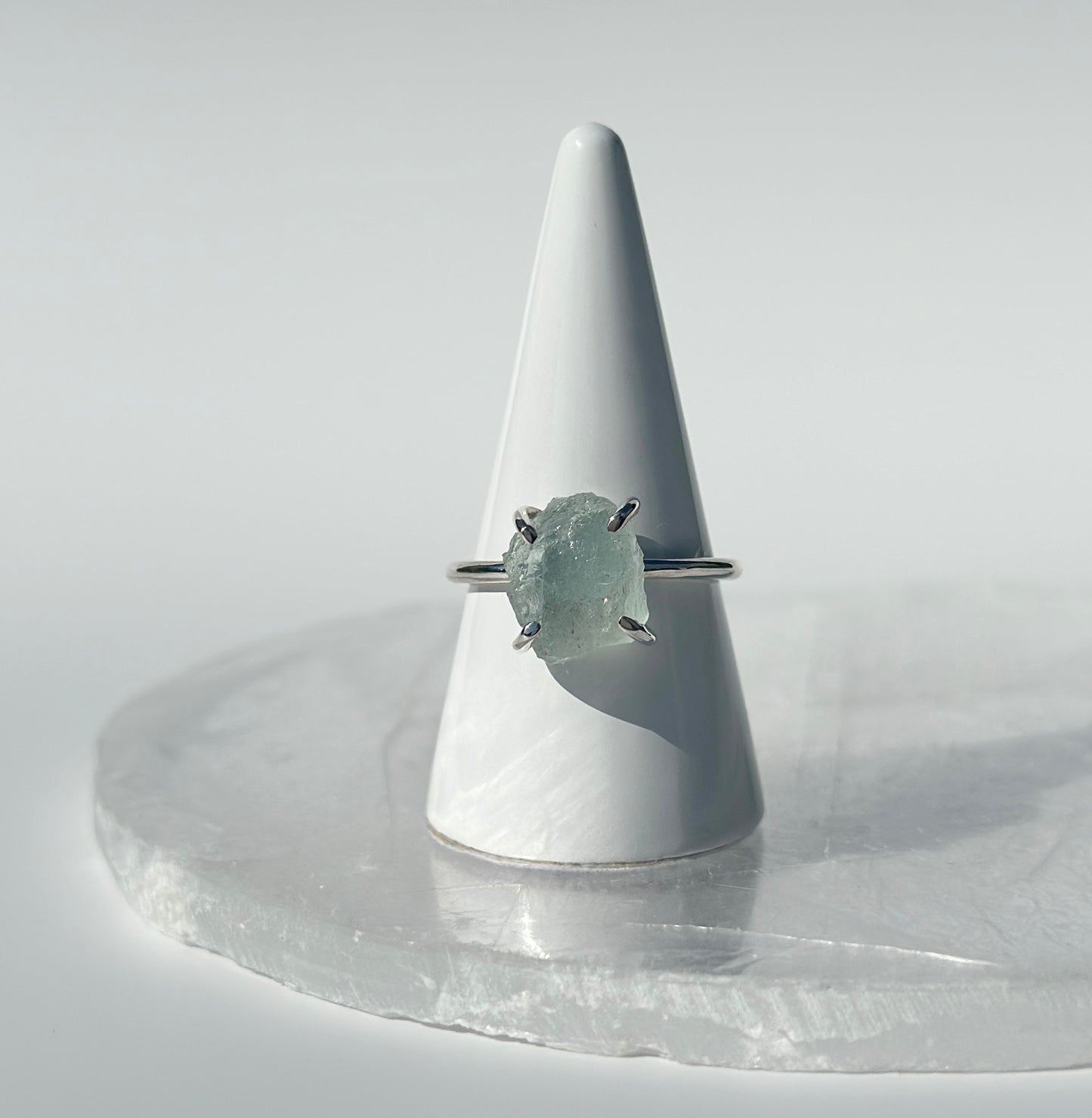 Raw Aquamarine Ring - Various Sizes