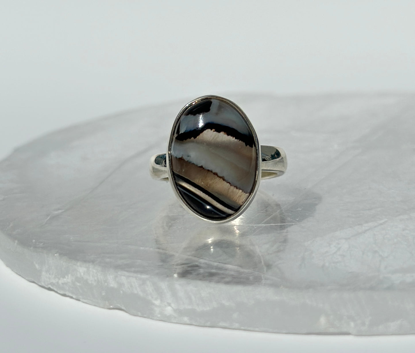 Banded Agate Ring - Adjustable