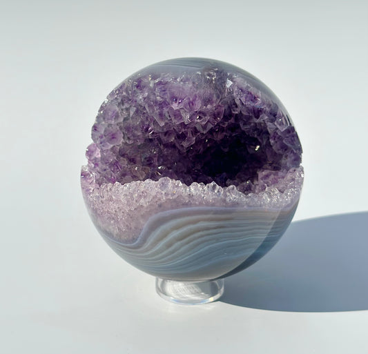 Druzy Amethyst Agate Sphere