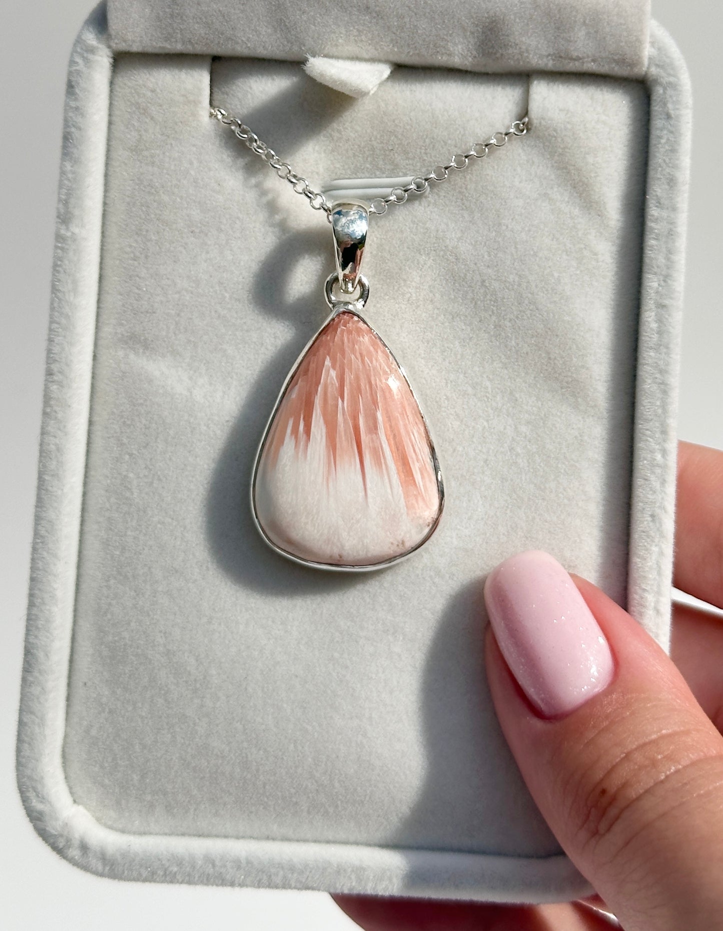 Pink Scolecite Pendant