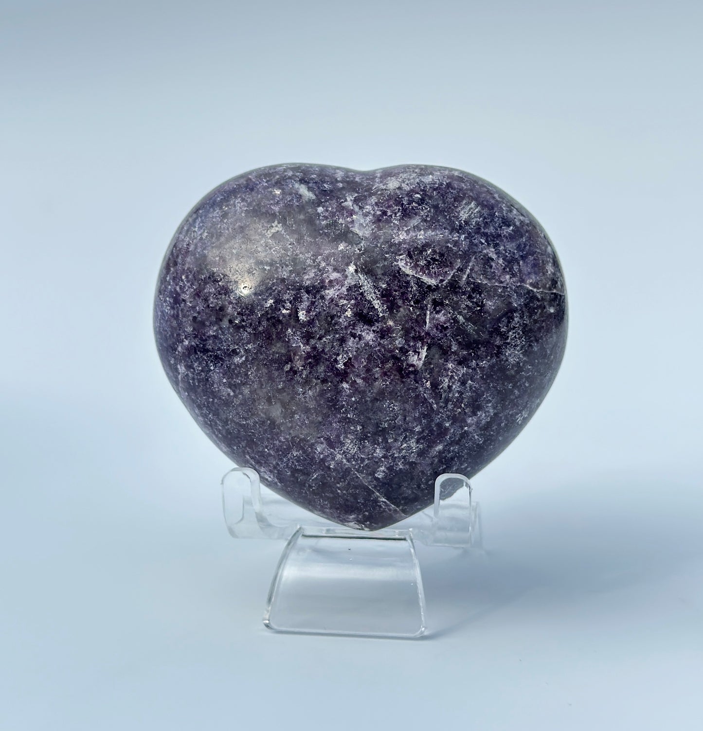 Lepidolite Puff Heart