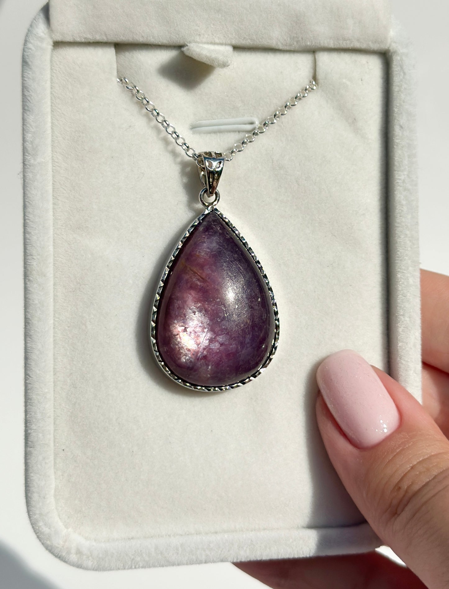 Gem Lepidolite Pendant