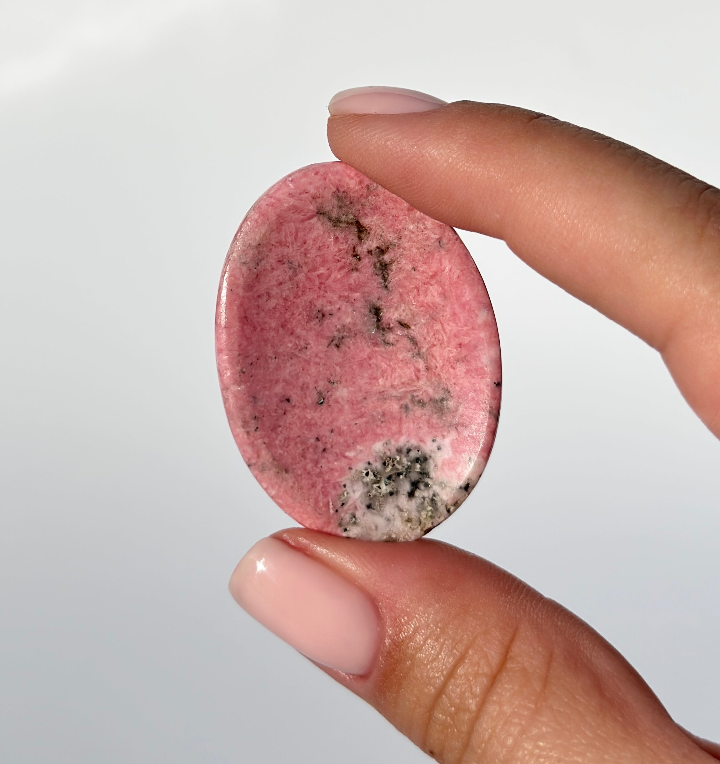 Peruvian Rhodonite Worry Stone – Coco & Luna