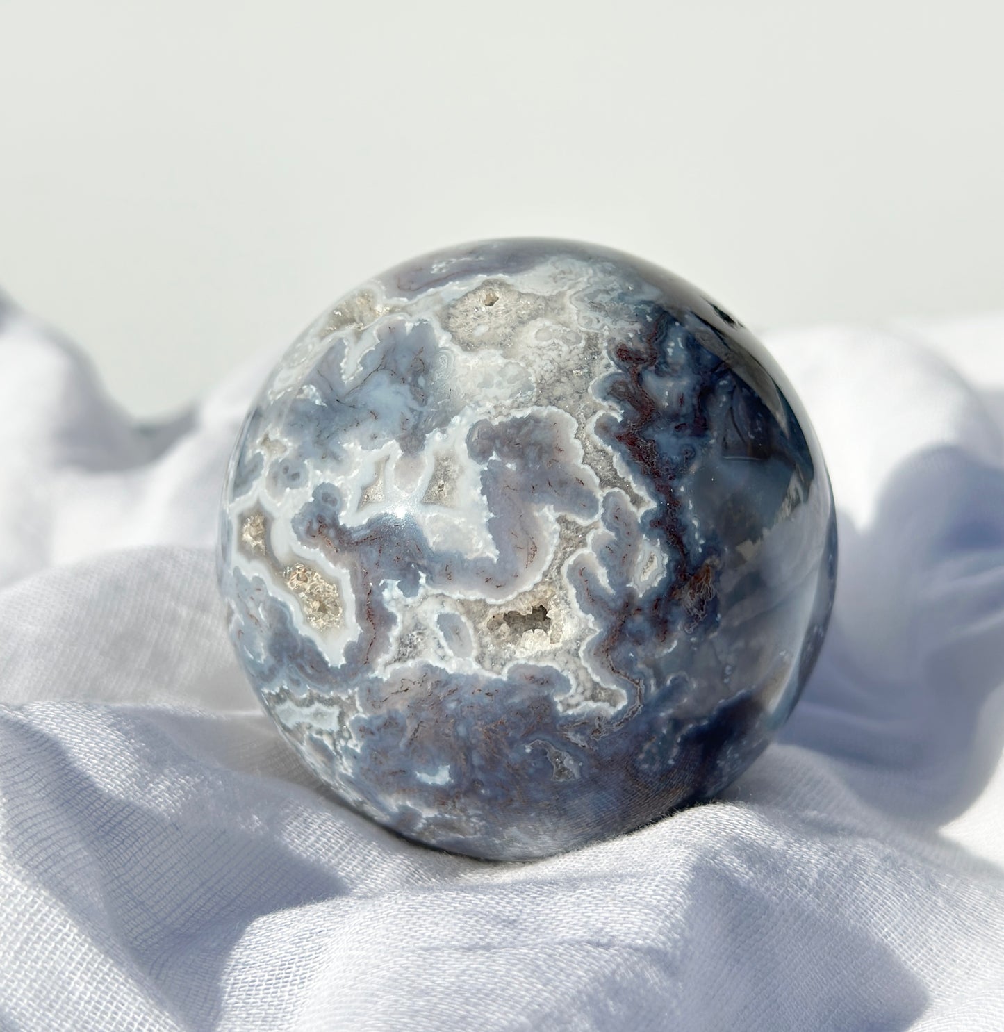 Blue Moss Agate Sphere