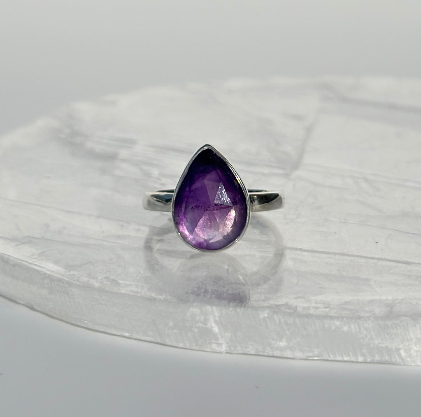 Rosecut Amethyst Ring - Size Q