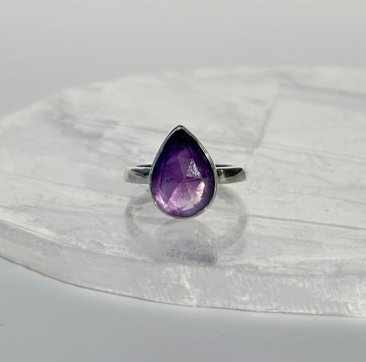 Rosecut Amethyst Ring - Size Q