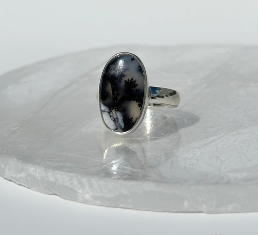 Dendritic Opal Ring - Adjustable