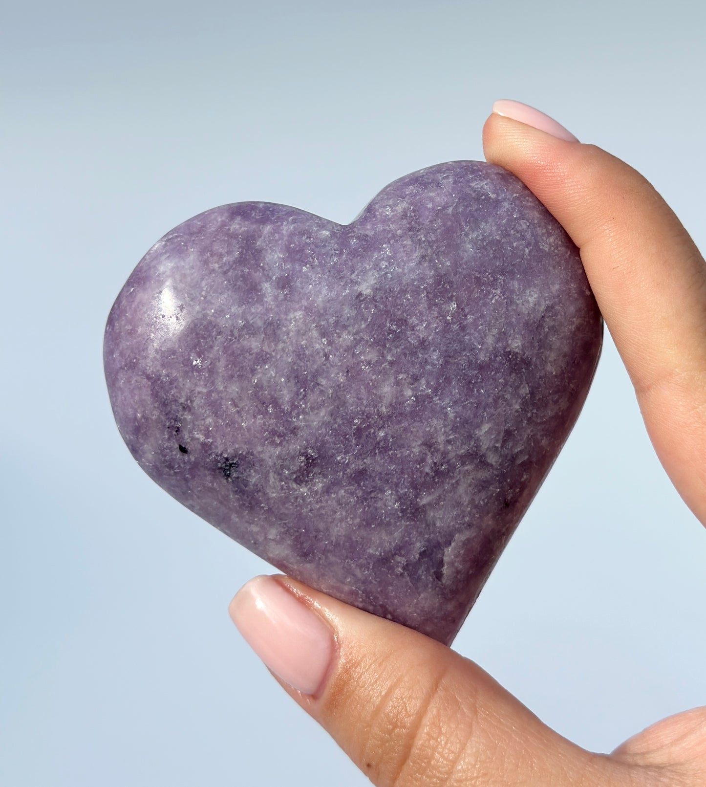 Lepidolite Heart