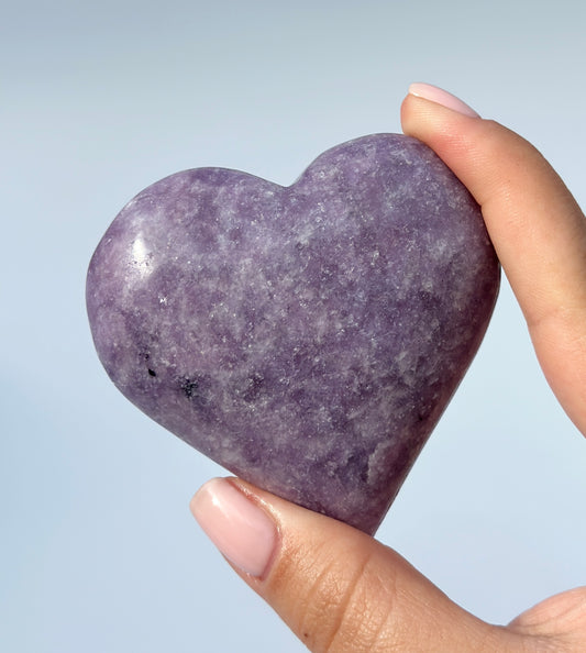 Lepidolite Heart