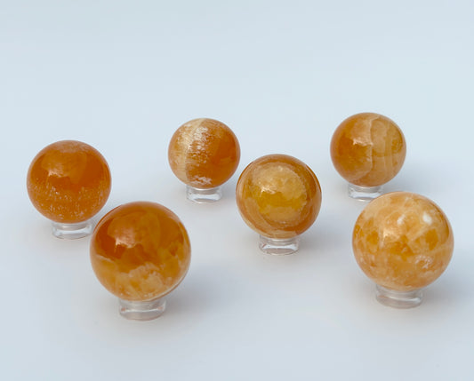 Orange Calcite Small Sphere