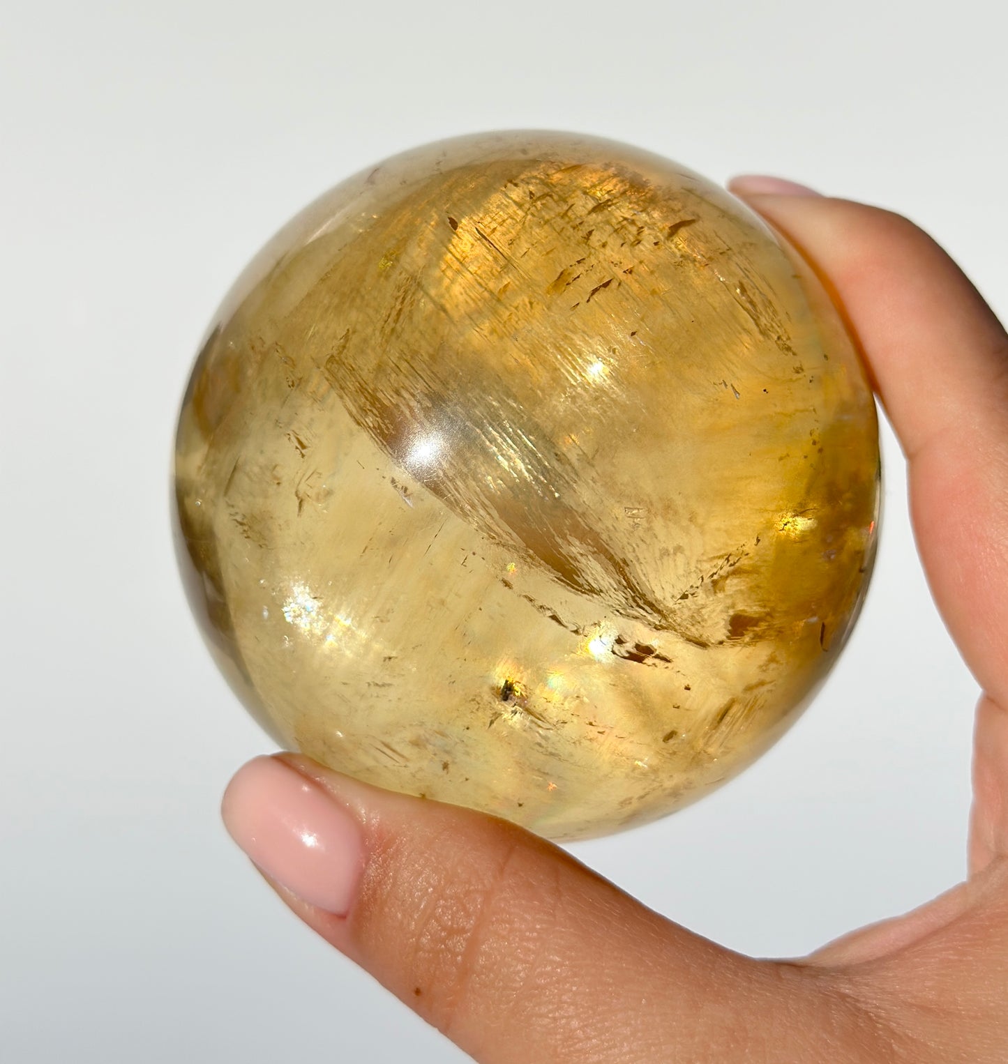 Honey Calcite Sphere