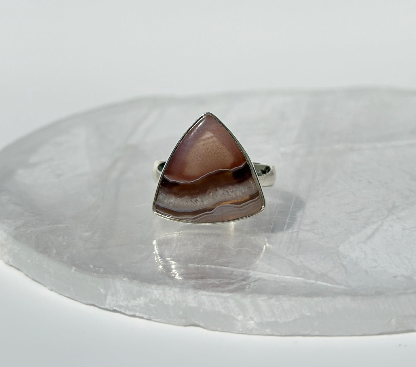 Botswana Agate Ring - Size Q