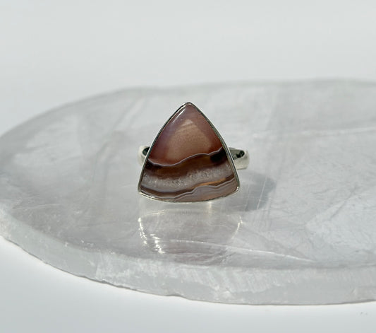 Botswana Agate Ring - Size Q