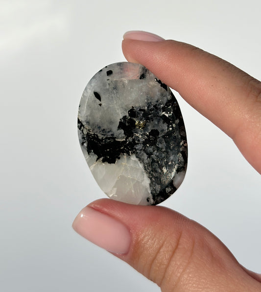 Flashy Rainbow Moonstone Worry Stone