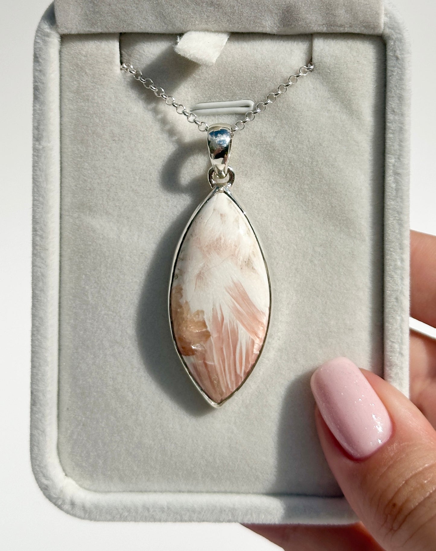 Pink Scolecite Pendant