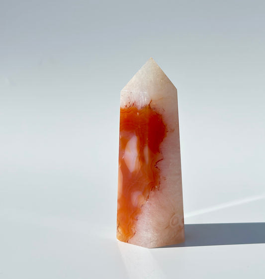 Carnelian Flower Agate Point