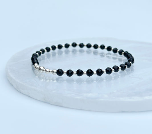 Faceted Black Tourmaline Bracelet