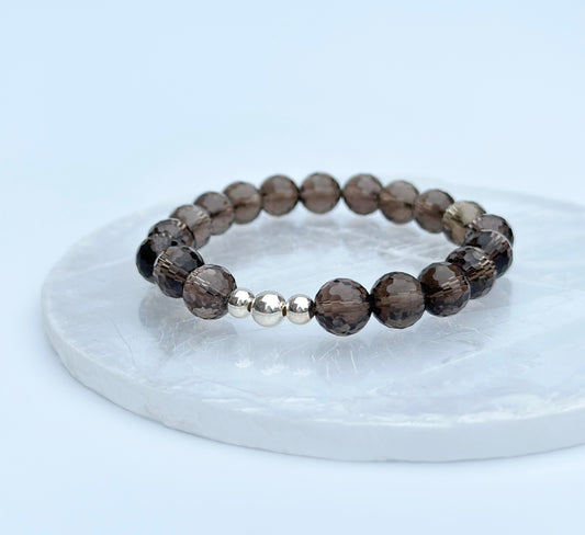 Faceted Smoky Quartz Bracelet