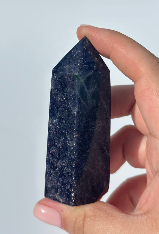 Bloodshot Sunstone Iolite Point