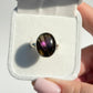 Purple & Gold Flash Labradorite Ring - Adjustable