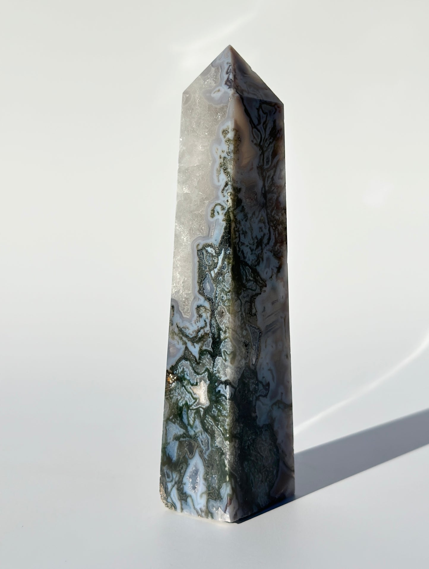 Blue Moss Agate Point