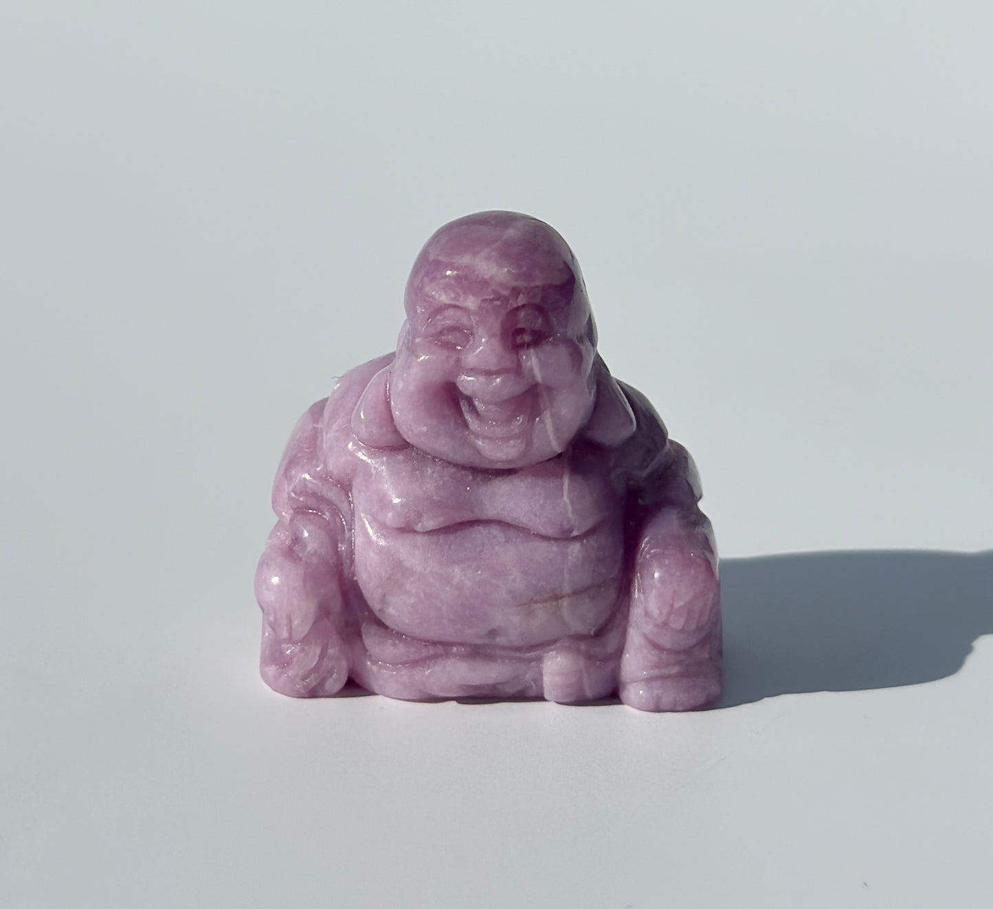 Lepidolite Laughing Buddha