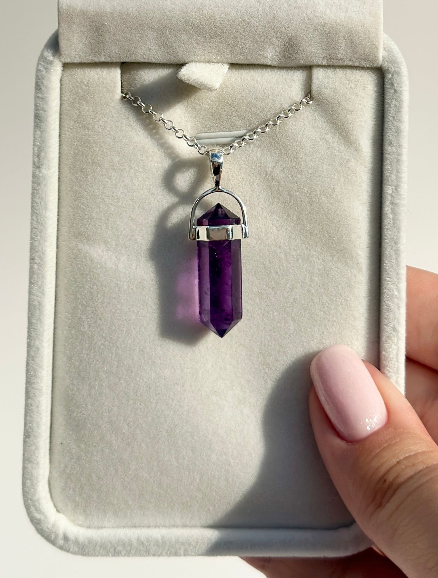 Amethyst Pencil Pendant