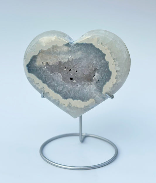 Druzy Agate Heart