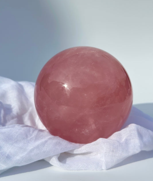 Gemmy A Grade Rose Quartz Sphere