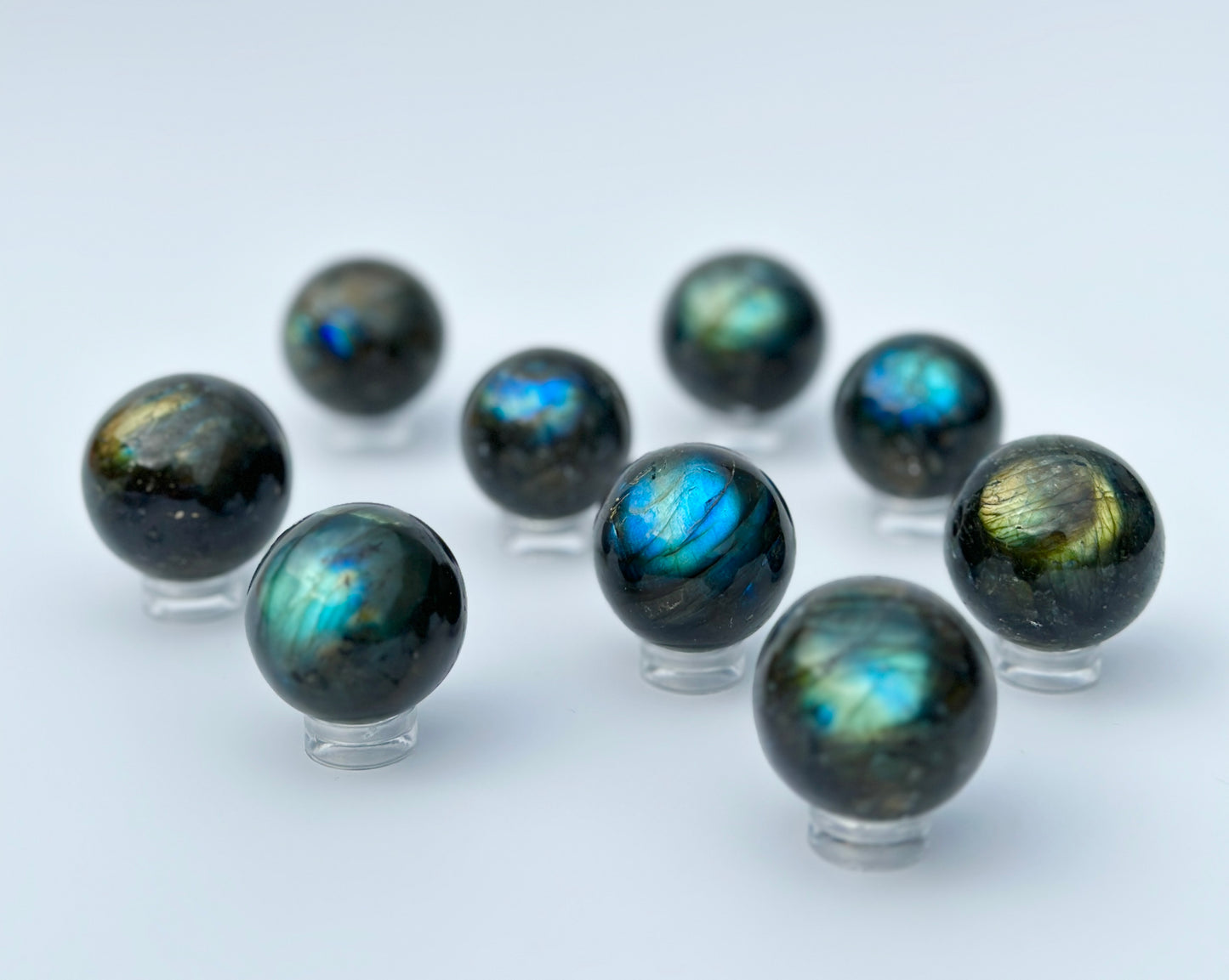 Blue Flash Labradorite Small Sphere