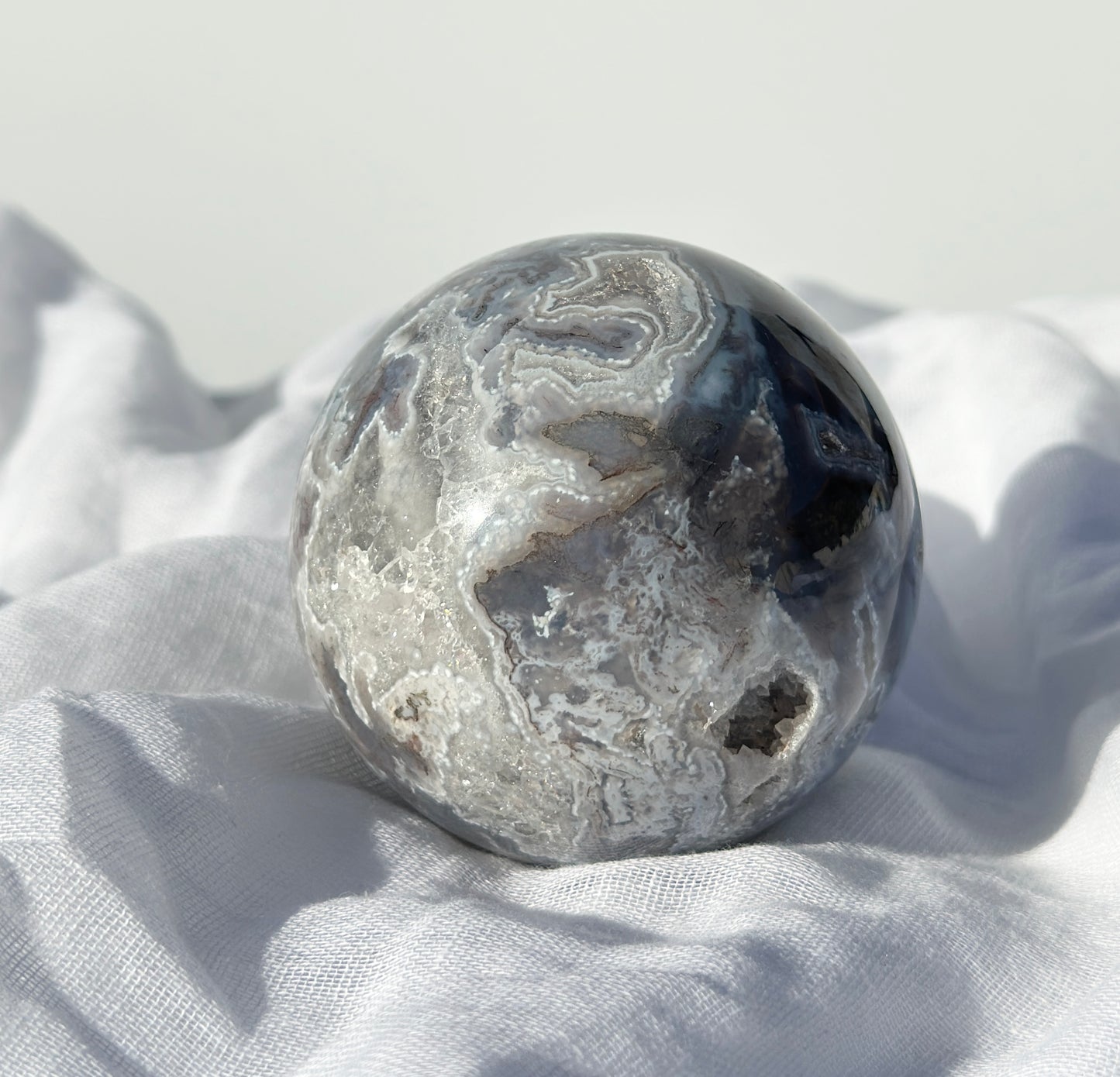 Blue Moss Agate Sphere