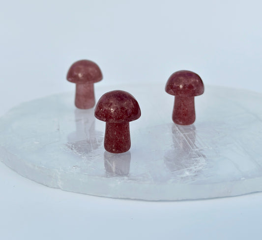 Strawberry Quartz Mini Mushroom