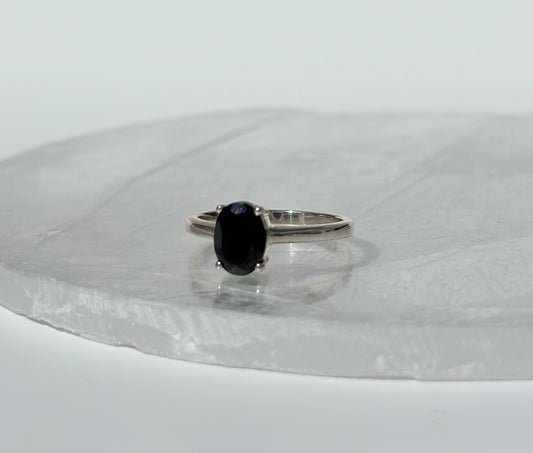 Faceted Black Onyx Ring - Various Sizes