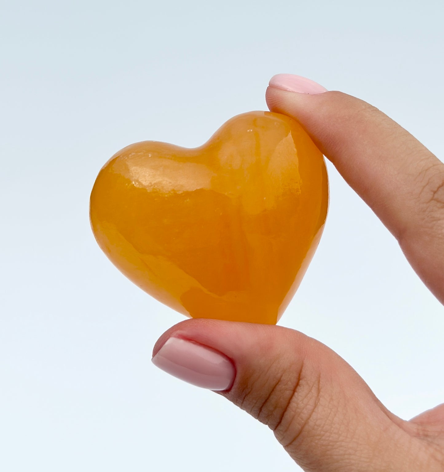 Orange Calcite Heart