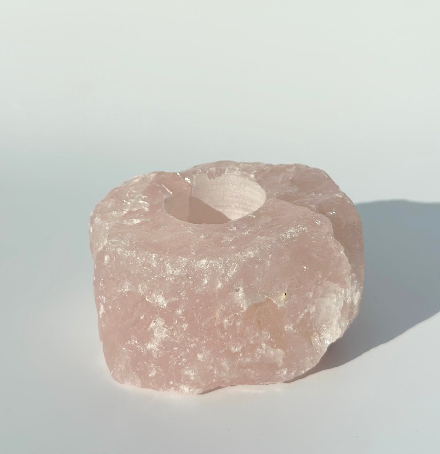 Rose Quartz Tea Light Holder